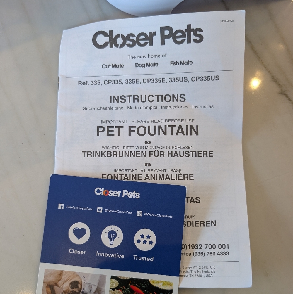 Closer Pets Automatic Plastic Pet Water Feeder And Filters - Picture 4 of 5